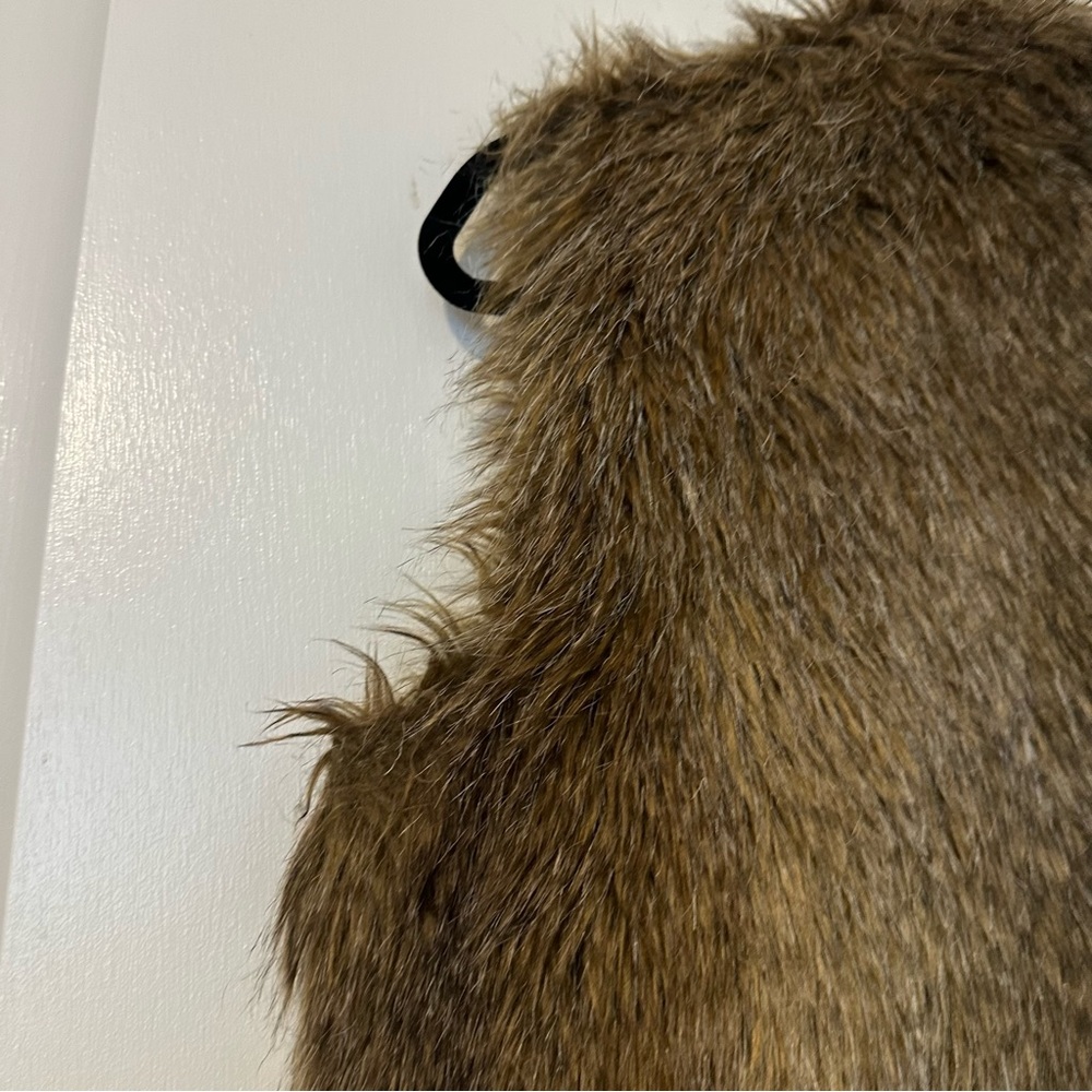 Rachel Zoe Faux Fur Sleeveless Vest Brown Womens Small Lined - Picture 6 of 8